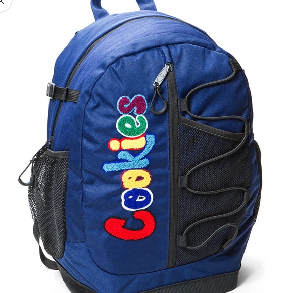 COOKIES Blue Backpack with Colorful Logo NWT - Picture 3 of 3